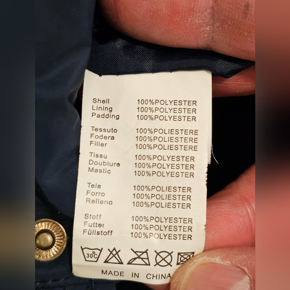 Ellen Rose Women's Navy Quilted Belted Puffer Coat Hooded Long Size M Classic - Picture 5 of 7